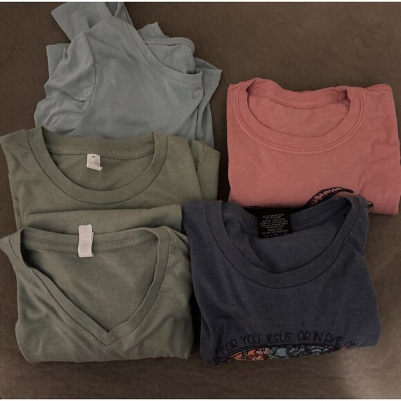 Kim Rogers Tops - Women’s tops~Sz M shirts~ 5pc Bundle 2Love& Faith/1Lif Apparel/2 No Tag